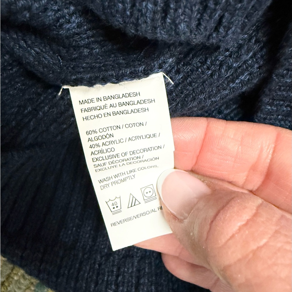 G.H. Bass & Co. Men's Crewneck Sweater in Club Blue-Classic Fit - Picture 5 of 5